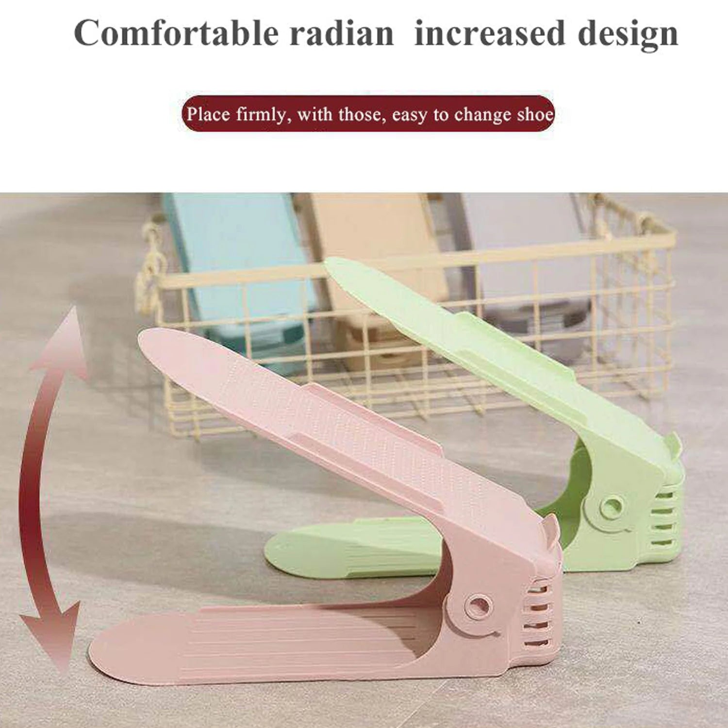 ADJUSTABLE FOLDING SHOE SLOTS ORGANIZER.