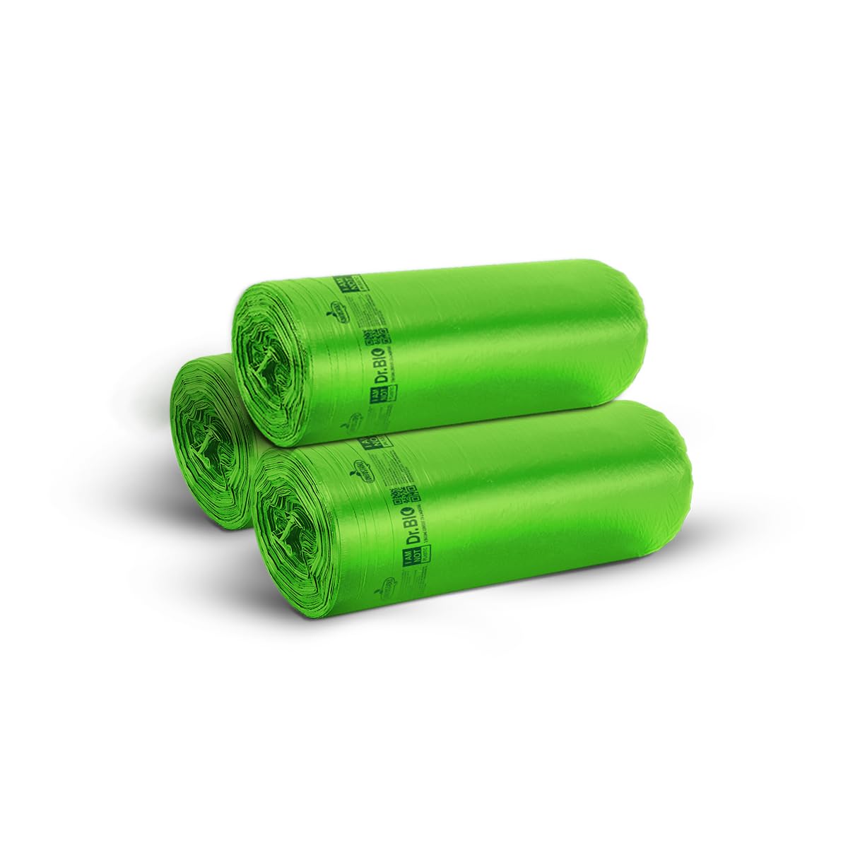 Plastobag Compostable Trash bags | Dustbin Bags | 45 Bags (Pack of 3 Roll) Medium Size