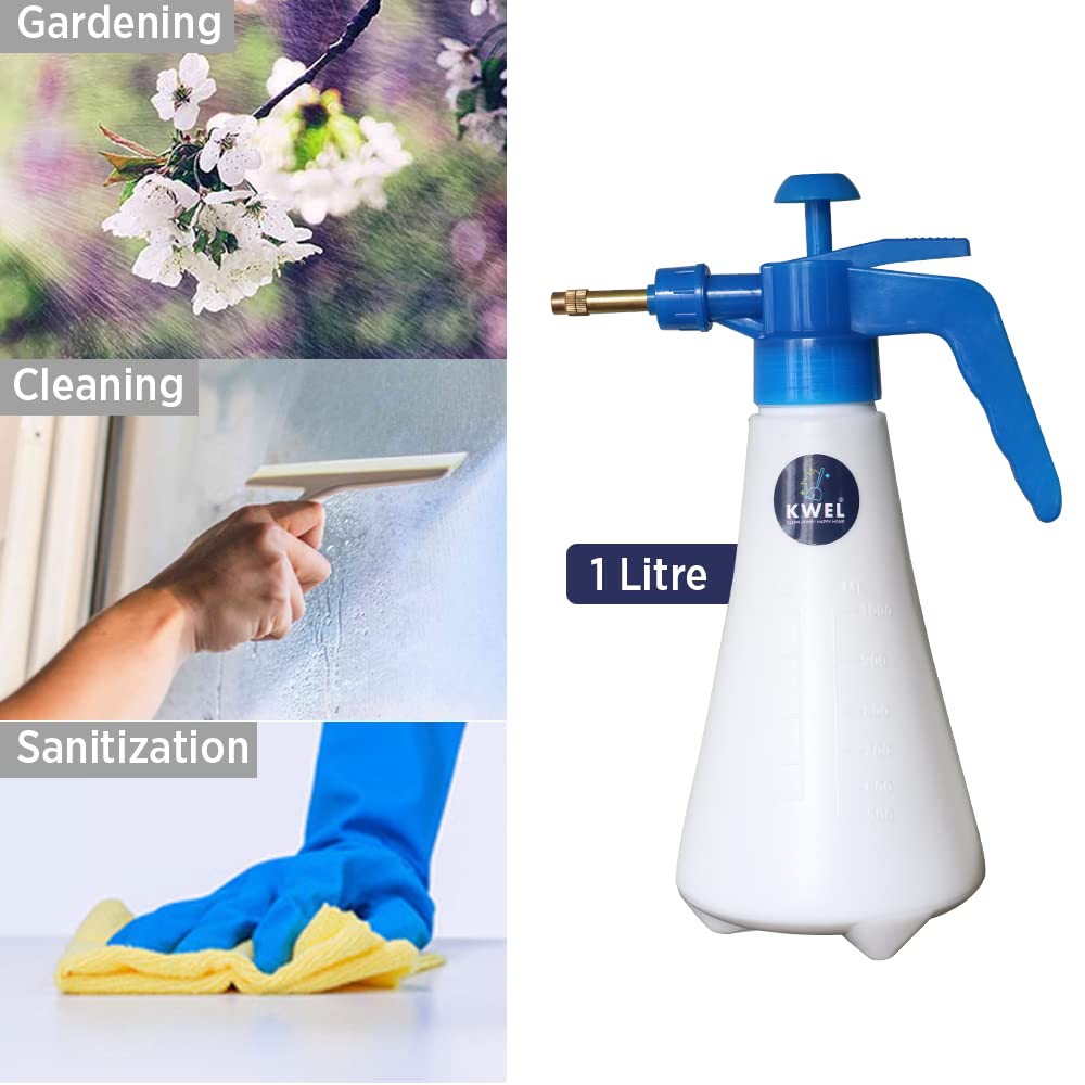 1 Litre Handheld Garden Spray Bottle Pump Pressure Water Sprayer,Chemicals,Pesticides,Neem Oil and Weeds Lightweight Water Sprayer (Multi Color) Pack of 1