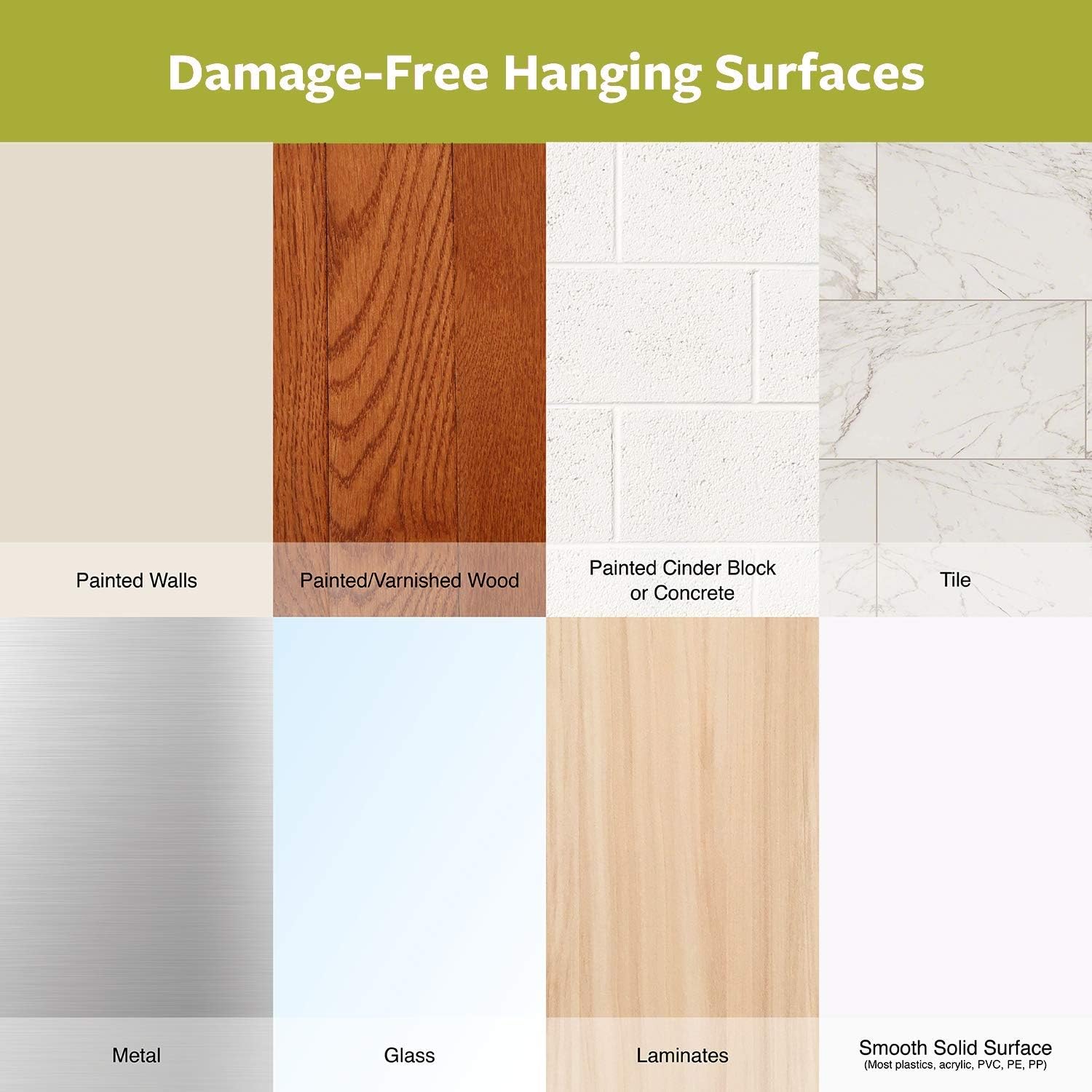 Command Small pack of 4 Pairs Picture Hanging Foam Strips, White, Foam