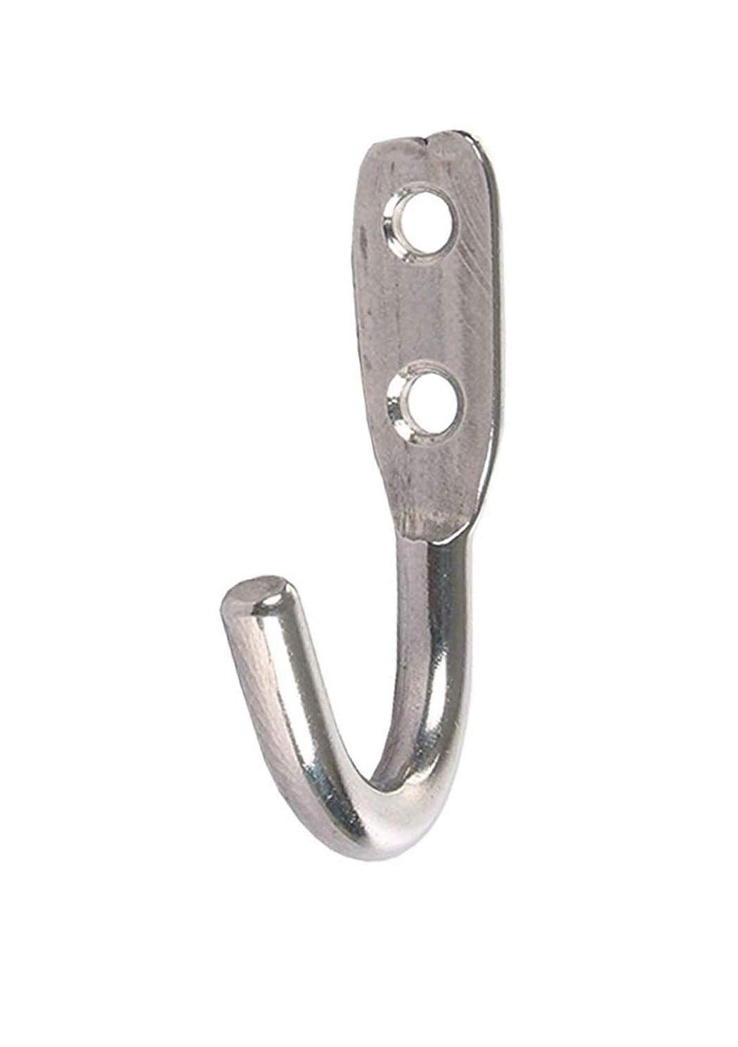 Unbreakable J Type Hook Bathroom Hooks Cloth Hanger Wall Hook Door Robe Hooks for Hanging Keys,Clothes (Pack of 10)