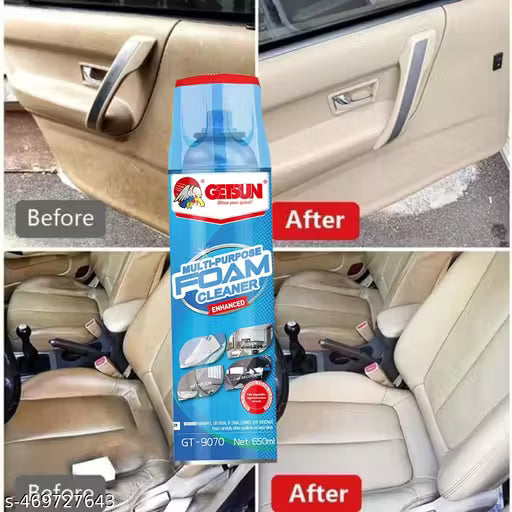 Multi-Purpose Foam Cleaner Spray, Enhanced Formula – Heavy-Duty Waterless Cleaner for Car Interiors, Kitchen, Bathroom, Upholstery, and More – 650ml