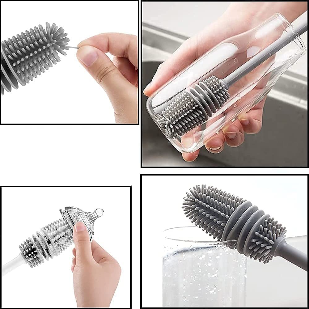 Silicone Bottle Cleaner Brush for Washing Water Bottle, Solution Bottle, Mug. Cleaning Brush