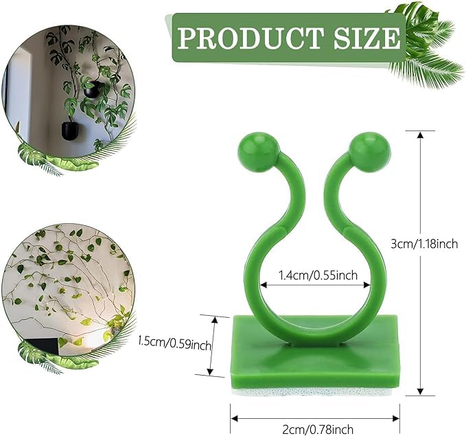 plant support for climbers PACK OF 30 PCS leaf plant organiser clip money plant clips for wall support creeper plant support climber support for plants plant holder for wall climbing wall clips