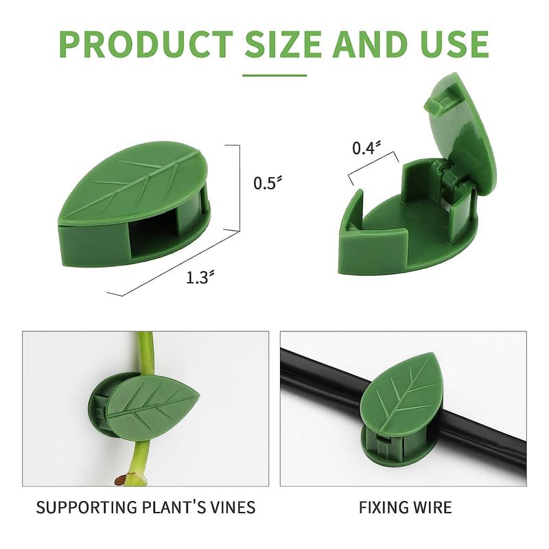 10pc - Leaf plant Clips Climbing Wall Clips Self-Adhesive Money Plant Support Clip Vine Plant Fixing Clip Hook Invisible Plant Clips for Climbers Plant Wall Clips Plant Support Binding Clip