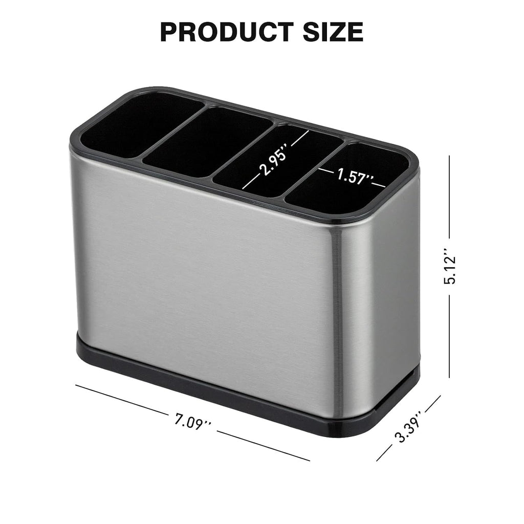 Stainless Steel Spoon and Fork Holder Stand | Cutlery Stand for Kitchen Counter | Spoon Knife Holder Organizer for Dining Table | Rustproof Kitchen Cutlery Holder