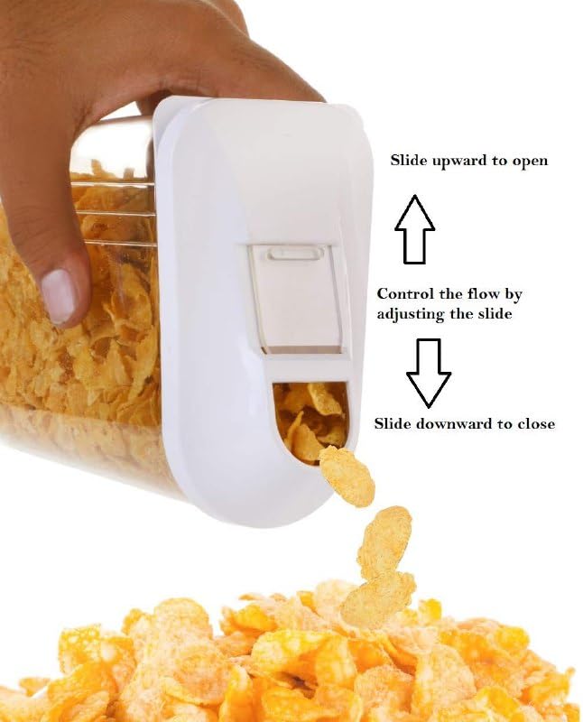 Containers Plastic Transparent Storage Containers Set Rectange Easy Flow Jars Grocery Canister Sliding Top Airtight Dabba for Kitchen Combo Set. SIGMA CONTAINER 750ML (3PCS PER 1 SET)