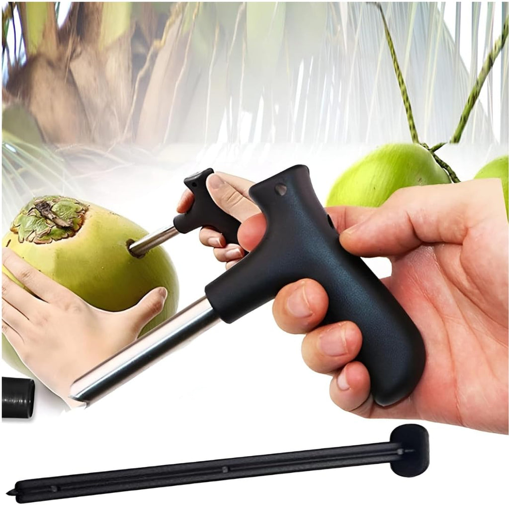 Stainless Steel Coconut Opener Tool - Tender Green Coconut Opener Machine, Coconut Hole Driller Opener Rod for Easy Coconut Water Extraction