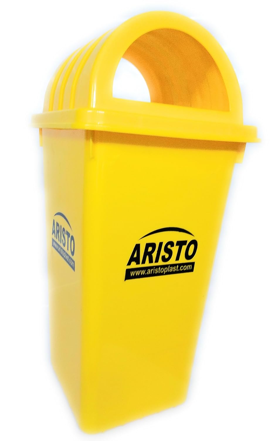 Square Dome Lid Big Garbage Waste Dustbin Trash Bucket 60 Liters Yellow Color Can Be Used for Garbage Waste Management