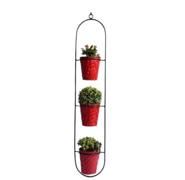 Wall Hanging Tube With 3 Pot