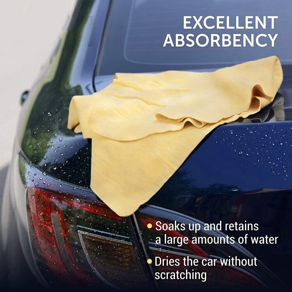 Premium PVA Chamois Leather Cloth Super Absorbent for Dry & Wet Cleaning & Washing Vehicle, Household Usage Cloth
