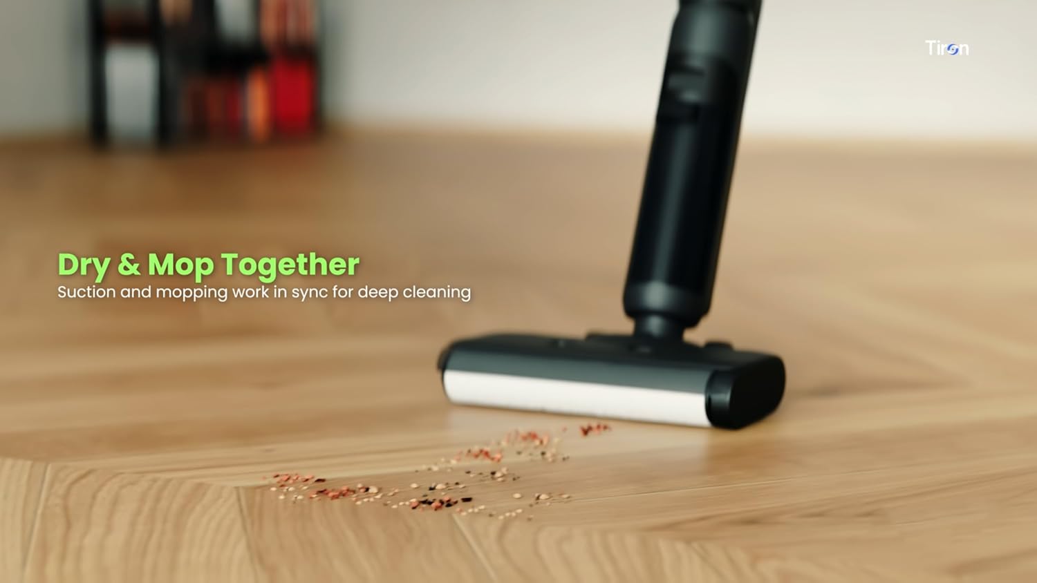 TIRON TVMR Cordless Wet and Dry Vacuum Cleaner for Home | 12000 Pa Suction Power Brushless Motor, HEPA Filter, LED Display 4000mAh Battery | Multi-Surface Cleaning