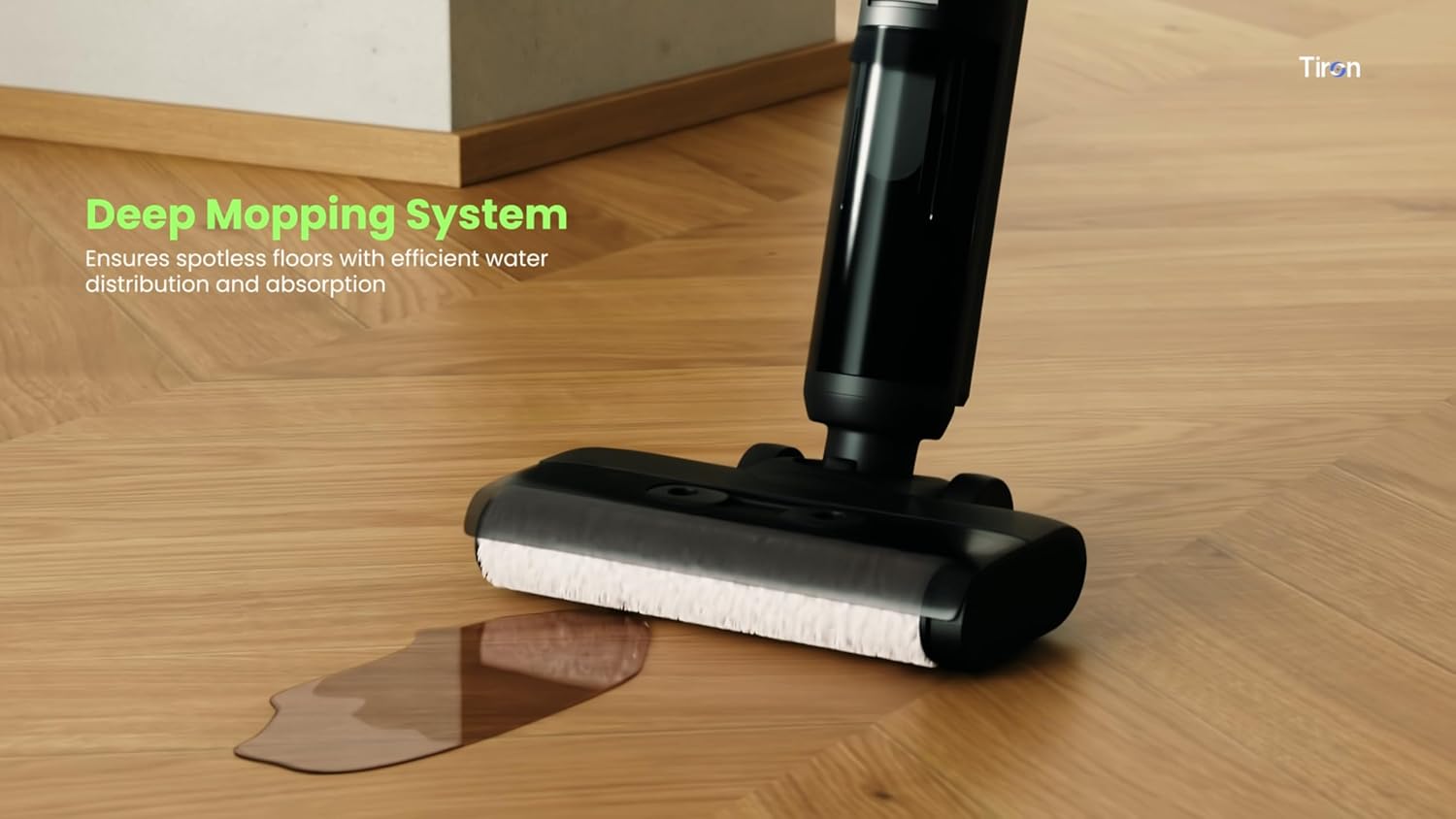 TIRON TVMR Cordless Wet and Dry Vacuum Cleaner for Home | 12000 Pa Suction Power Brushless Motor, HEPA Filter, LED Display 4000mAh Battery | Multi-Surface Cleaning