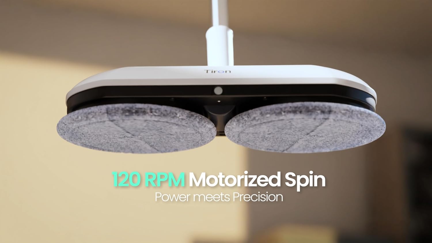 TIRON Cordless Electric Spin Mop | Adjustable Handel, 2500mAh Battery | Water Sprayer Mopping Machine Suitable for Tile, Wood, Carpet