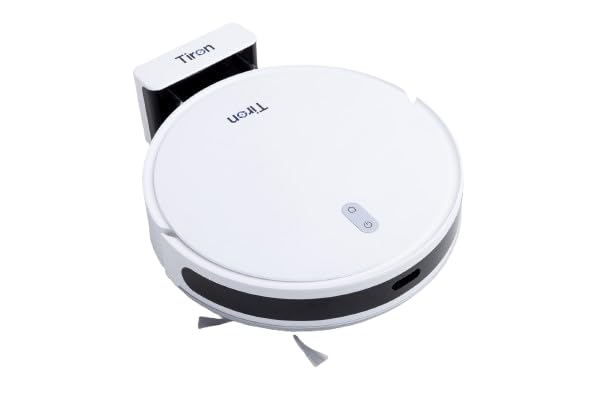 TIRON TRV 10P Robotic Vacuum Cleaner |Dual Action Cleaning, Powerful 5000 Pa Hyper Suction, 2600mAh Battery, Smart Point Laser Sensors | Automatic Mopping Machine, White