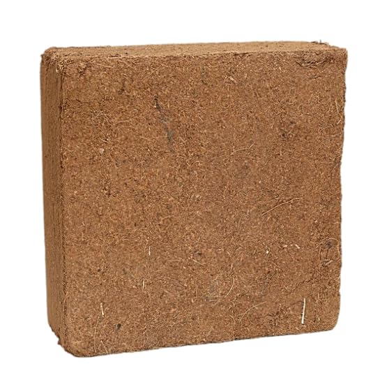 Cocopeat Block - 5 KG  Expands Upto 150 litres, 10.5 x 15 cm) - Organic Fertilizer and Soil Manure Potting Mixture for Home Gardening and Potted Plants