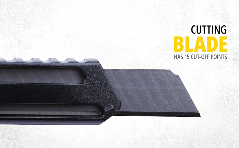 STANLEY STHT10323-800 18 mm Plastic Slide Lock Snap-Off Knife for Home & Professional Use, YELLOW & BLACK