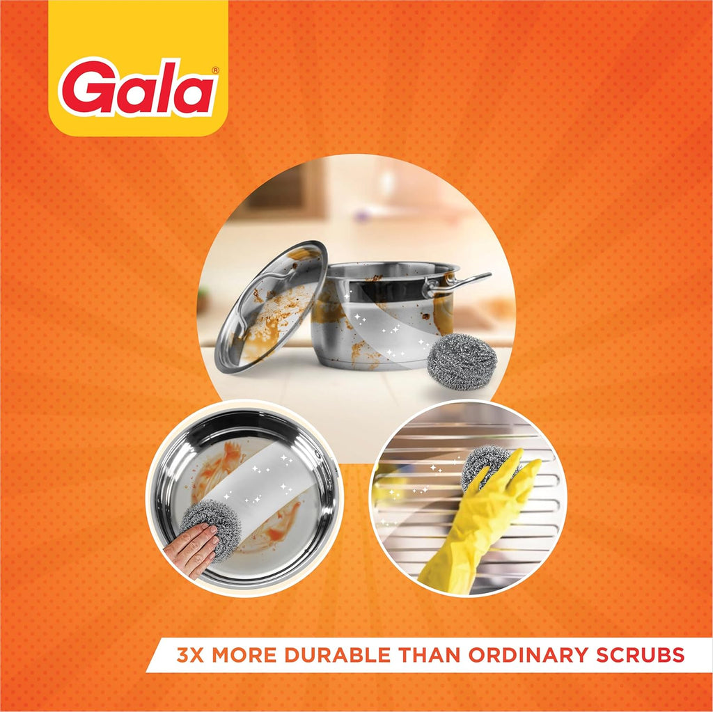 Gala Steel Scrubber Combo Set (Pack of 6)