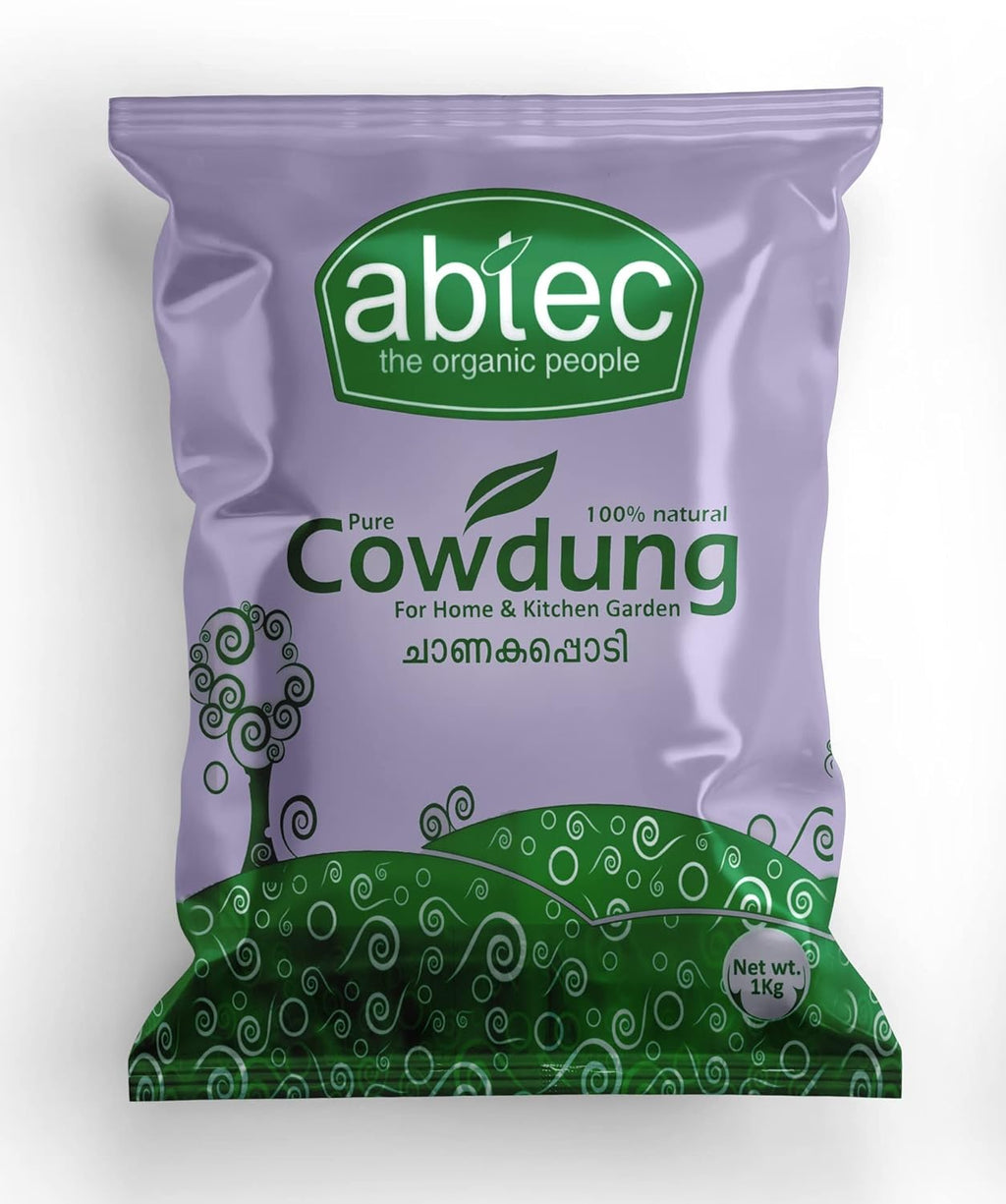 abtec, the organic people Cow Dung Powder Organic Fertilizer Manure, Suitable for All Plants - 1 Kg