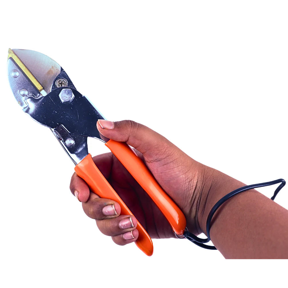 Steel Blade Heavy Duty Plant Cutter | 8" Length Hard Stem Scissor Razor Sharp Hand Pruning Anvil Shear | Item No: VAPS-032 | Garden Roll Cut Pruner | Branch Cutter, Tree Pruner
