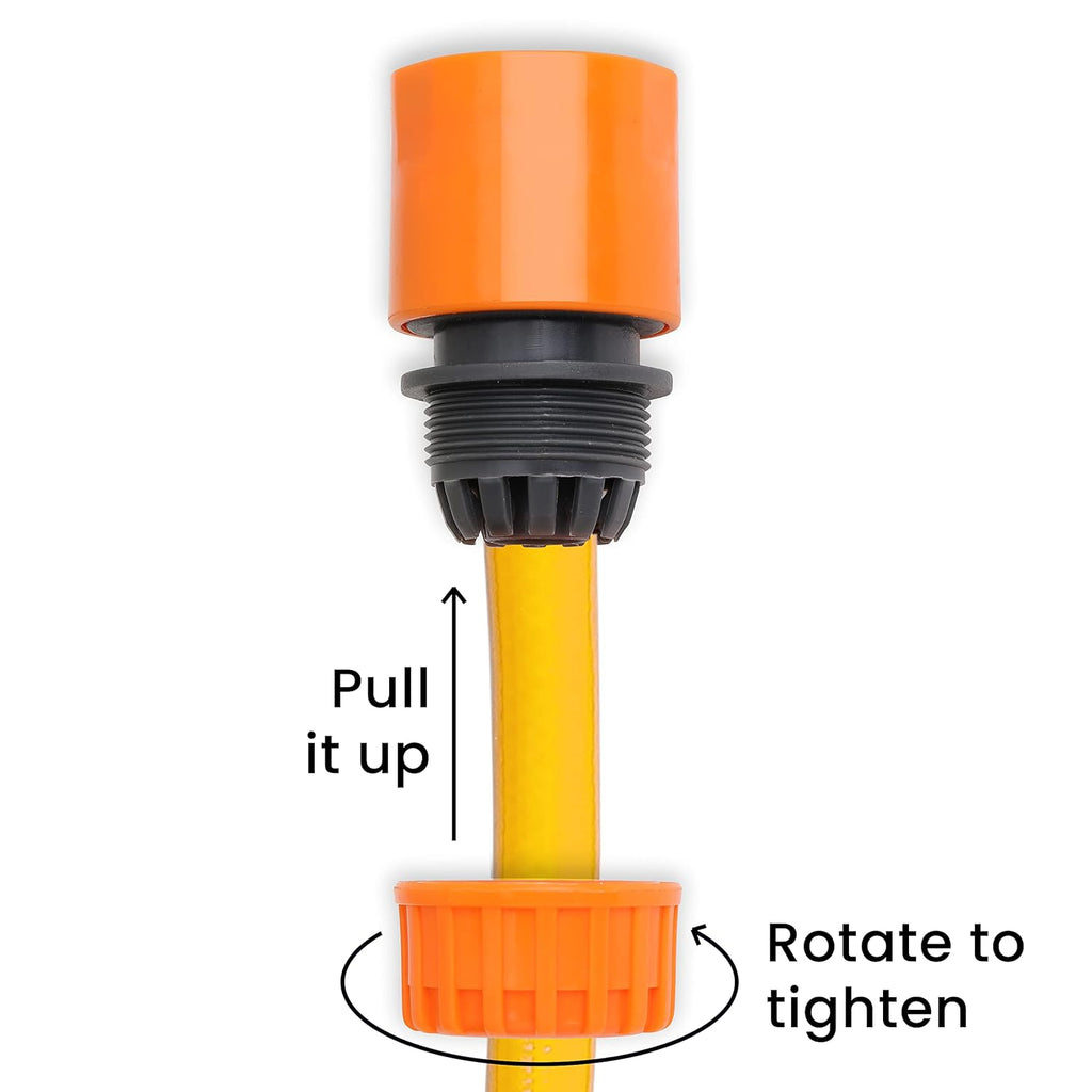 HOSE CONNECTOR WITH WATER STOP - FOR 1/2" HOSE