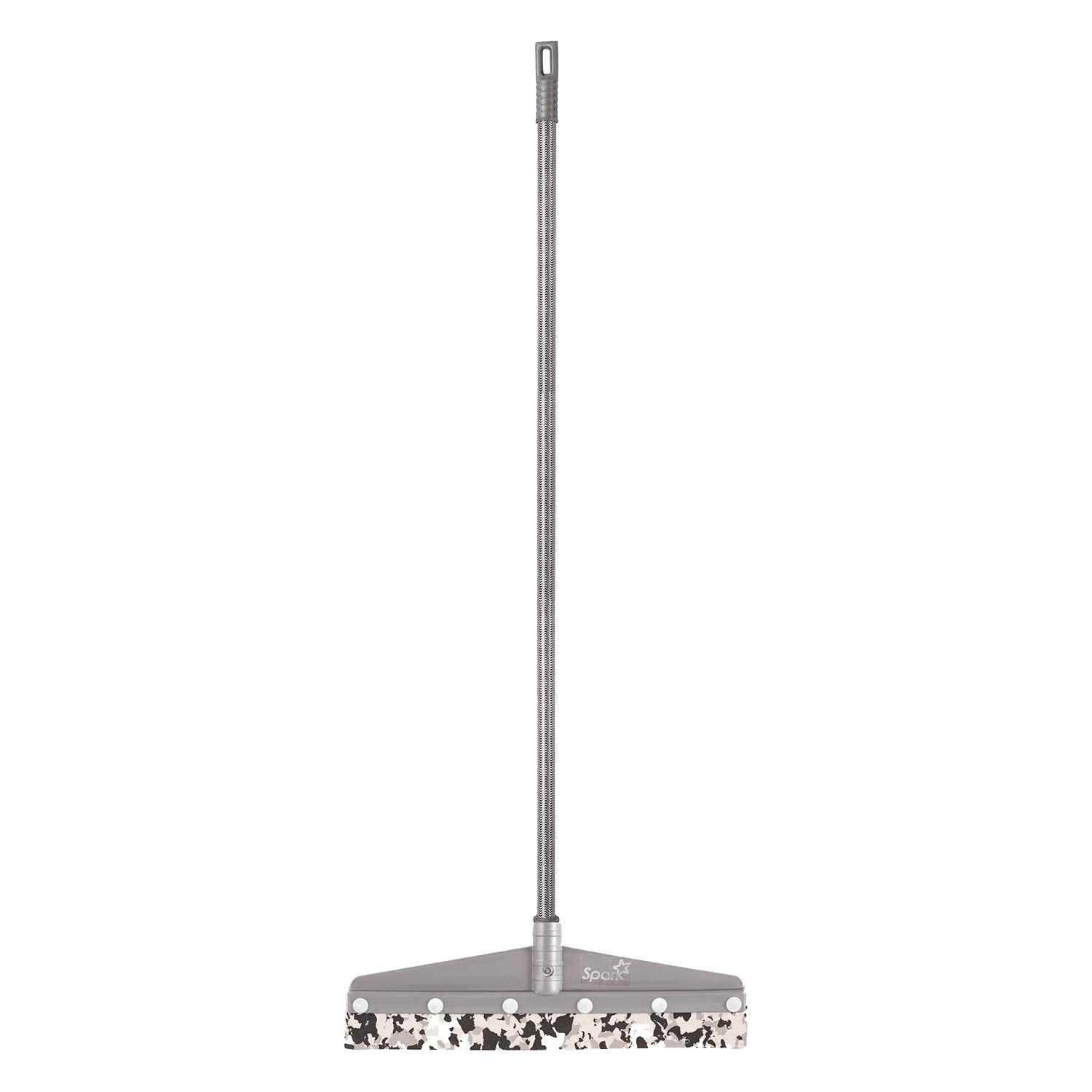 16" Wiper with Foam Rubber Blade, Double Lamination Rod, Twist N Fit Technology & Sturdy Handle for Floor, Bathroom, Home & Kitchen Cleaning