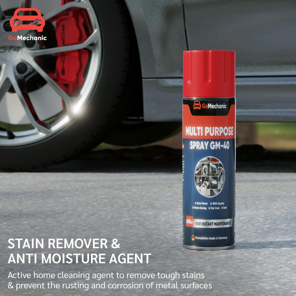 GoMechanic Multipurpose Lubricant Spray 400ml- Advanced Formula for Rust Prevention, Moisture Displacement, and Smooth Operation-All Purpose Cleaner for Home Improvement, Lubrication