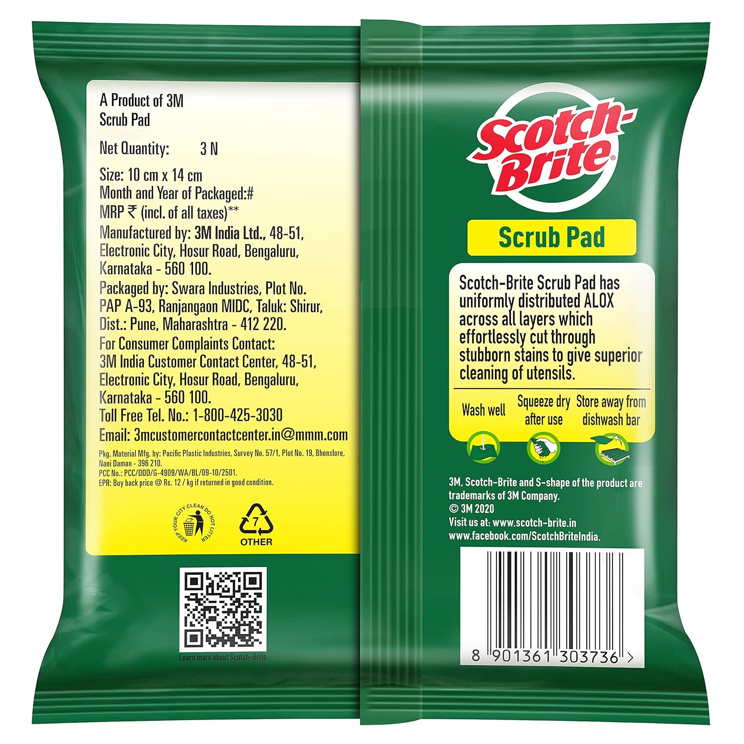 Scotch-Brite Scrub Pad, Large (Pack of 2)