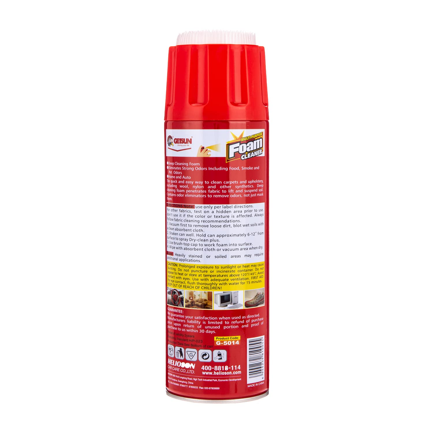 Getsun Multipurpose Foam Cleaner – Anti-Bacterial, Anti-Static, Alcohol Free Deep Cleaning Foam Spray with Strong Effect – 650ml