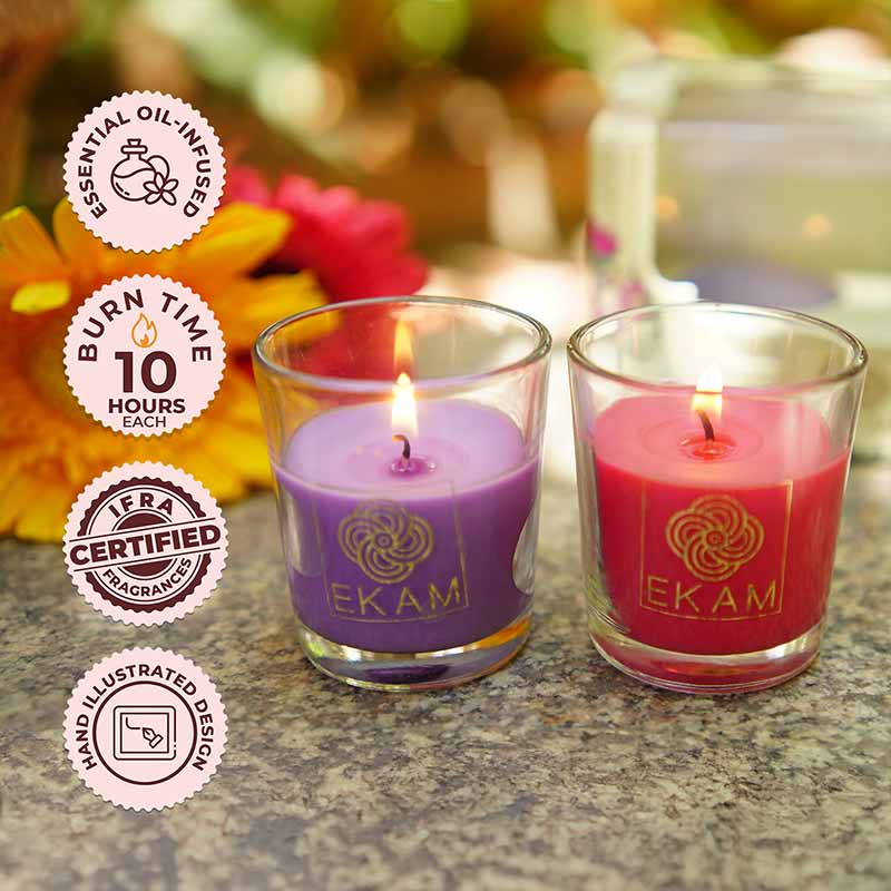 2 Pack Candle Gift Box | Lavender & Rose