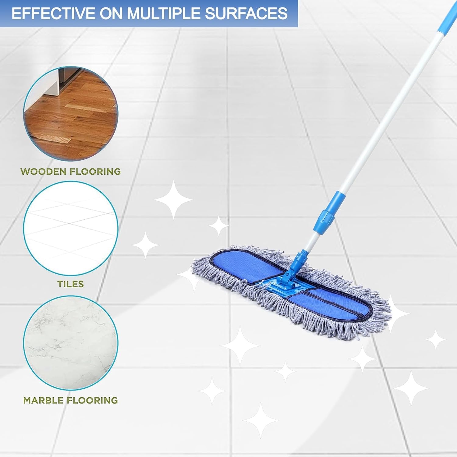 EzE Wet and Dry Flat Mop - 40cm