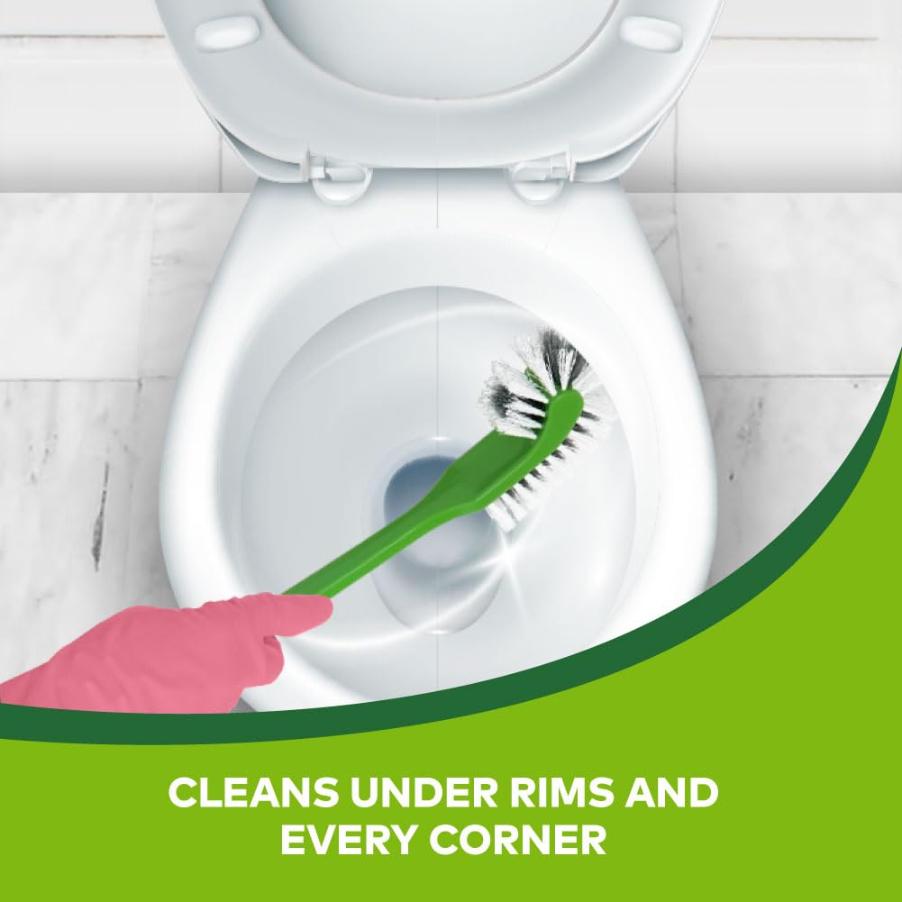 Scotch-Brite Double Sided Durable Plastic Toilet Brush with Nylon Bristles (Green, Pack Of 1)