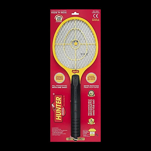 Hunter Rechargeable Mosquito Swatter Bat - Plastic, 2.4 V, 1 pc Blister Pack