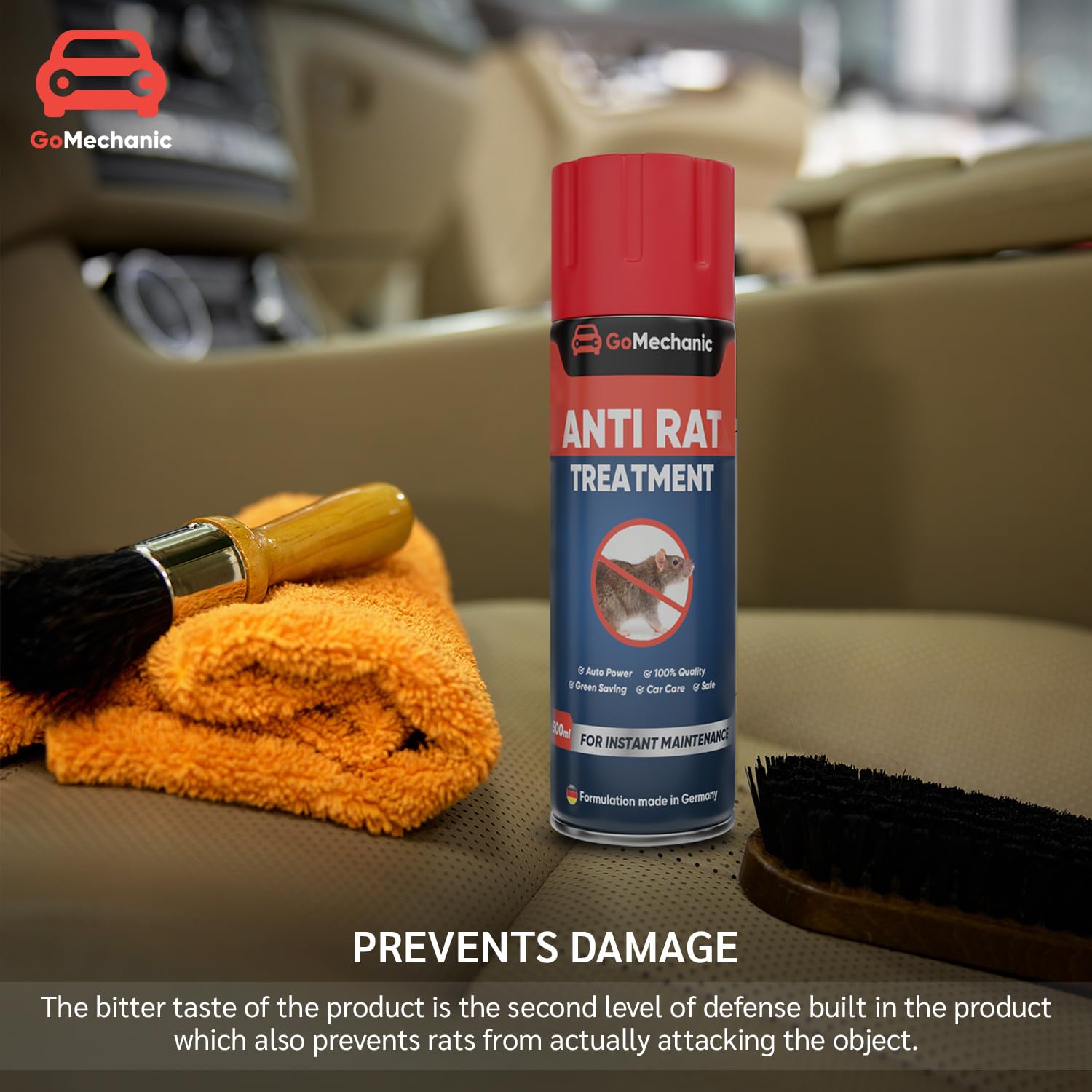 GoMechanic Pest Repellent Spray - Eco-Friendly, Non-Toxic Formula for Indoor & Outdoor Use - 500ml