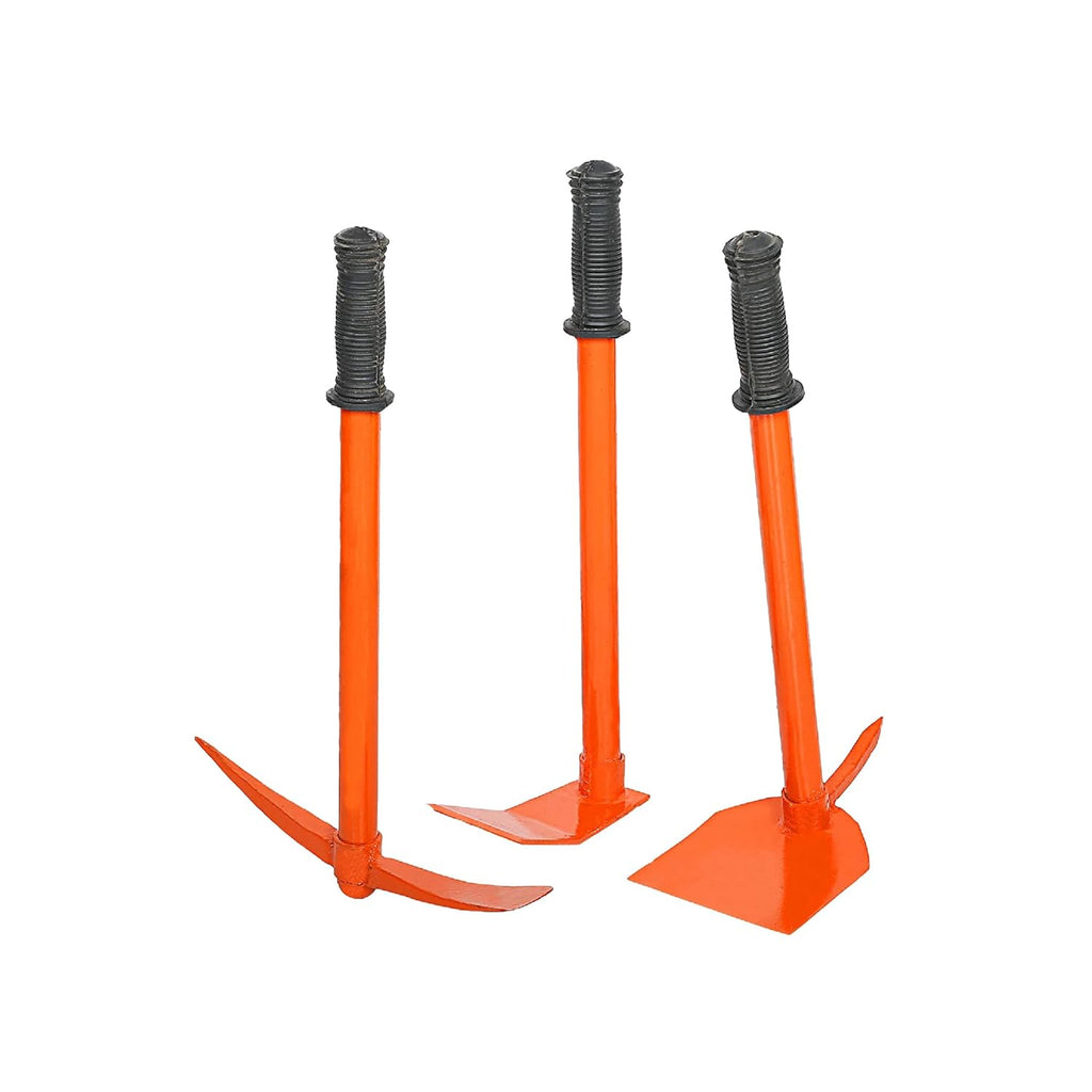 Garden Tool Kit - Garden Tiller - Garden Hoe - Garden Hoe with Prong, Orange