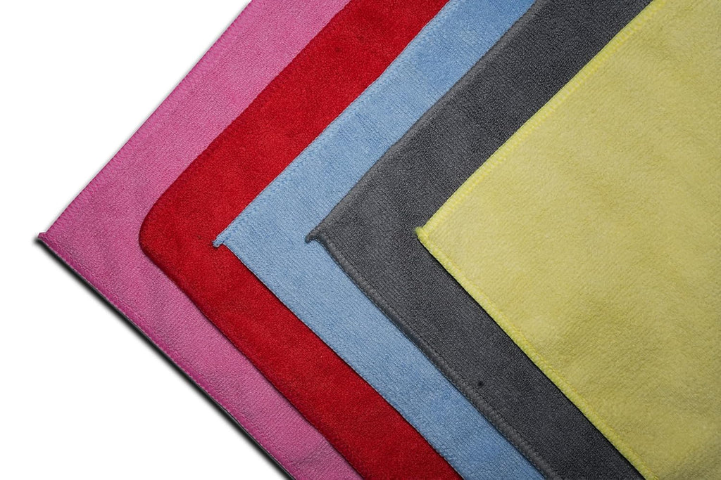 Micro fiber cloth for car cleaning Polishing Washing & Detailing 3pcs - 40x40 cms - 350 GSM Random colour - car cleaning cloth Multipurpose Cloths -car wash cloth-microfiber cloth for kitchen