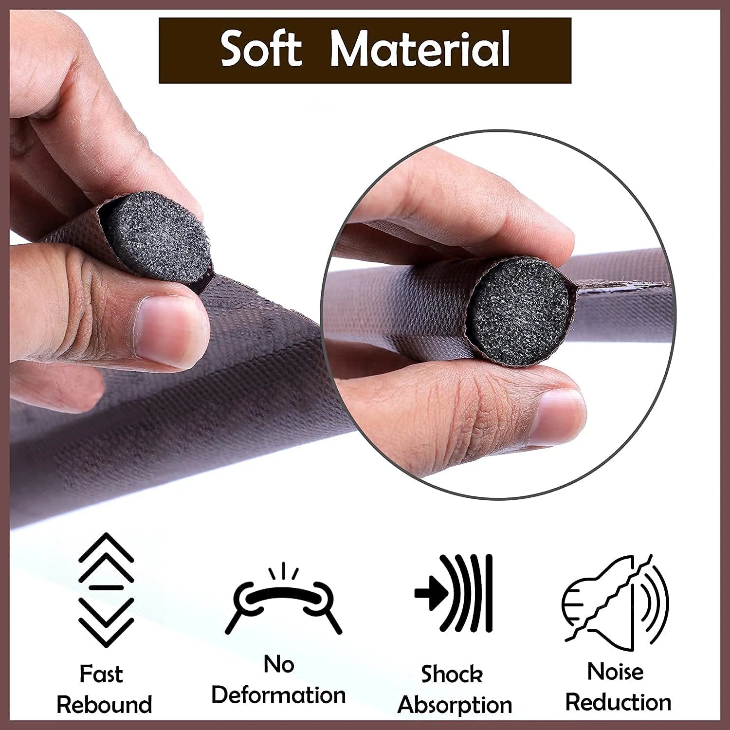 Gap Filler for Door Bottom Seal Strip - Sound-Proof, Reduce Noise, Energy Saving Door Stopper for Reduce Door Dust, Door Guard for Home(Brown)