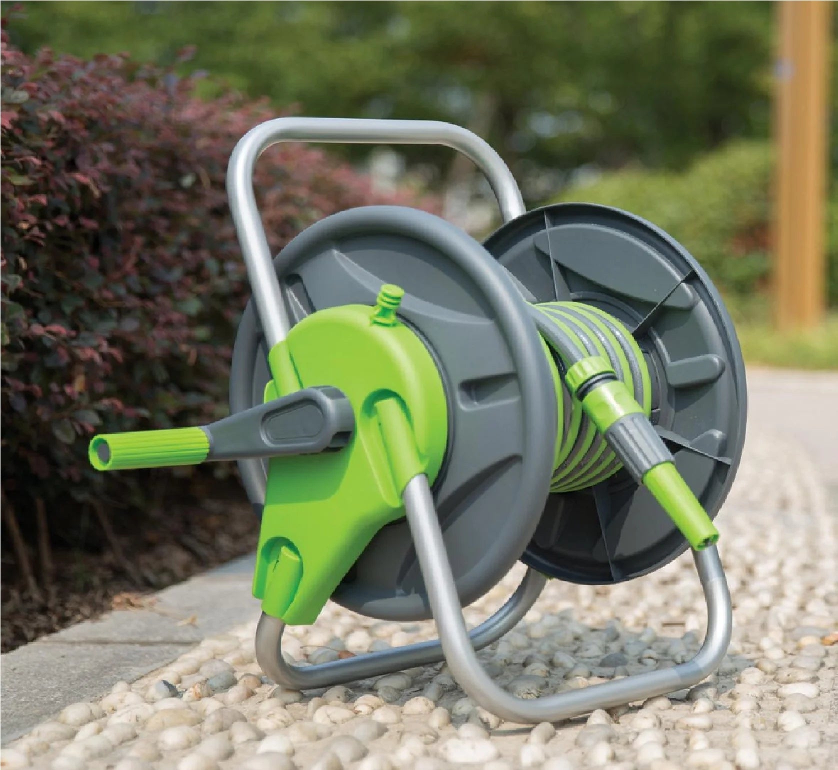 Hose Reel Stand 45 Mtr (150ft) Capacity Hose Storage For Gardening Item Code VAHR-803 (Only Stand No pipe included).