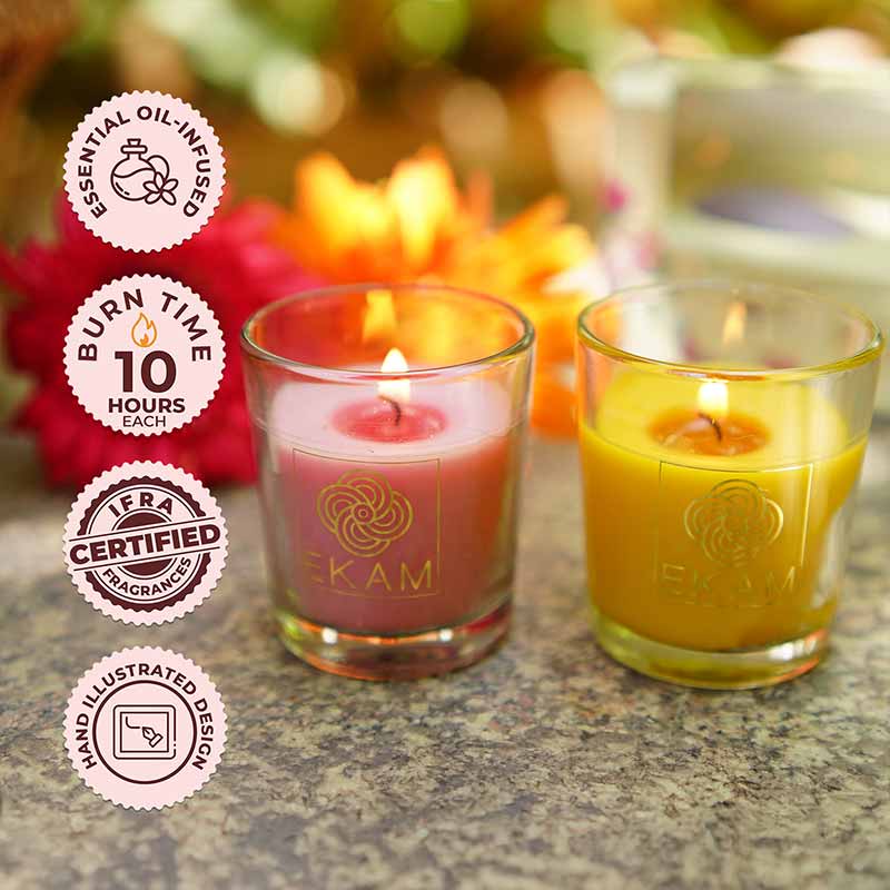 2 Pack Candle Gift Box | Honey and Lemon & Clary Sage
