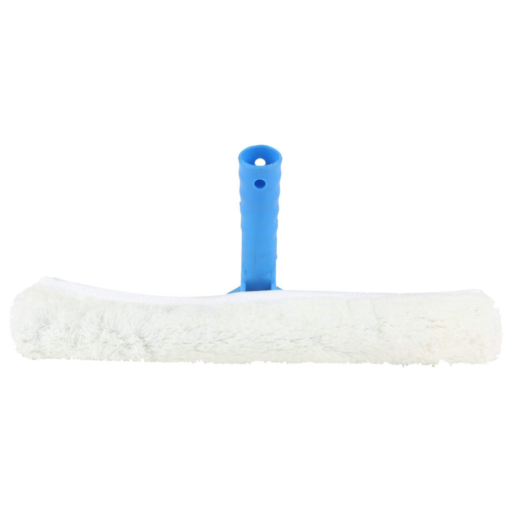 Cleaning Combi Mop Head Blue (2 in 1)| Window Cleaner Tool - 2 in 1 Glass Washer Kit- Microfiber Washing Head- Rubber Hand Squeegee | 35 cm Glass Wiper Set