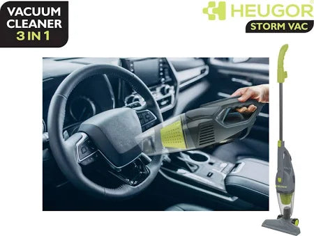 HEUGOR Storm Vac 900W, 14.5 kPa Suction, Corded, 600ml Dust Bin, HEPA Filter, 3 in 1 Hand-held Vacuum Cleaner