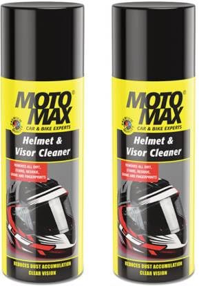Motomax Helmet & Visor Cleaner Pack of 2, for Removing dust Liquid Vehicle Glass Cleaner (400 ml)