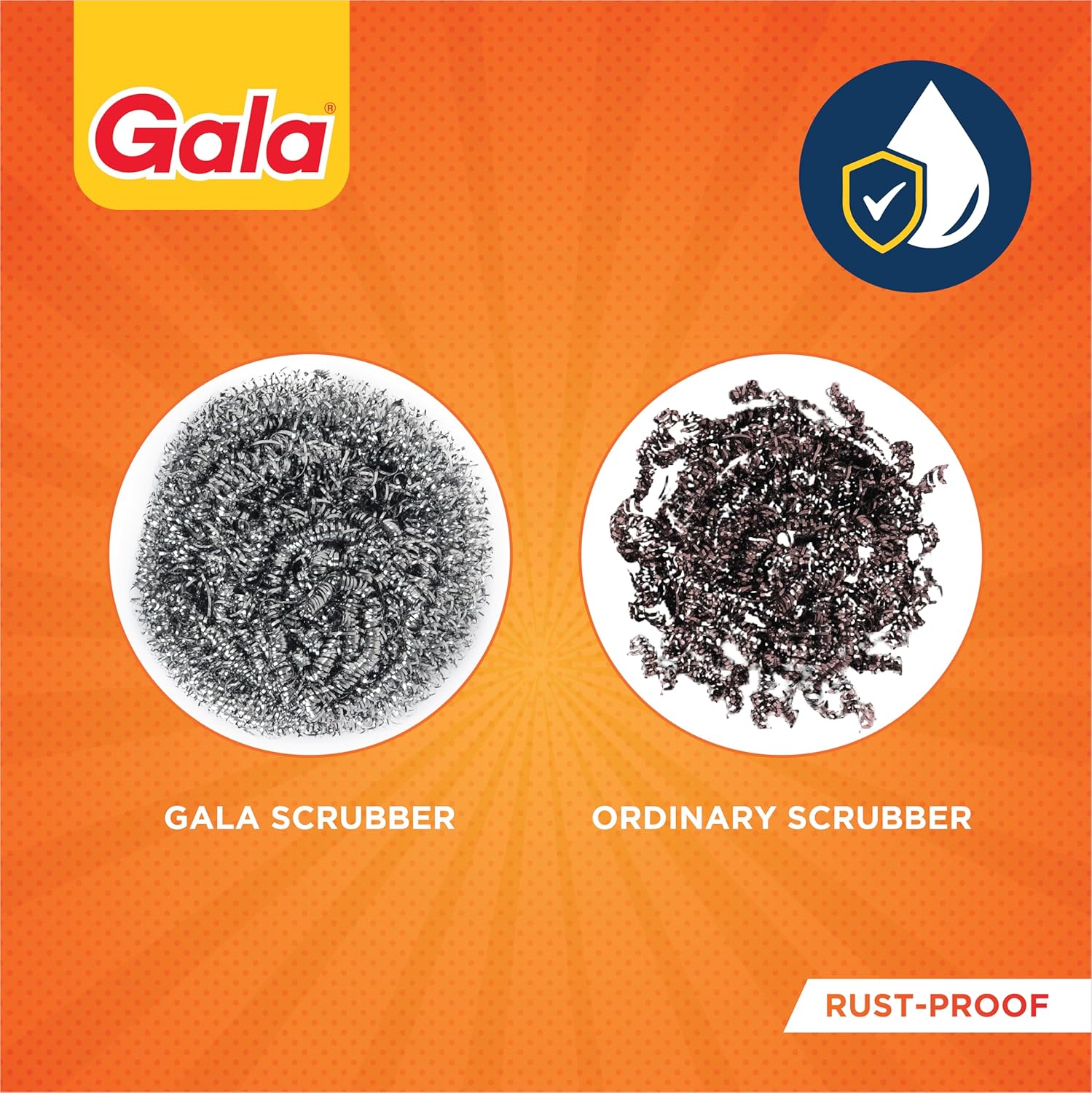 Gala Steel Scrubber Combo Set (Pack of 6)