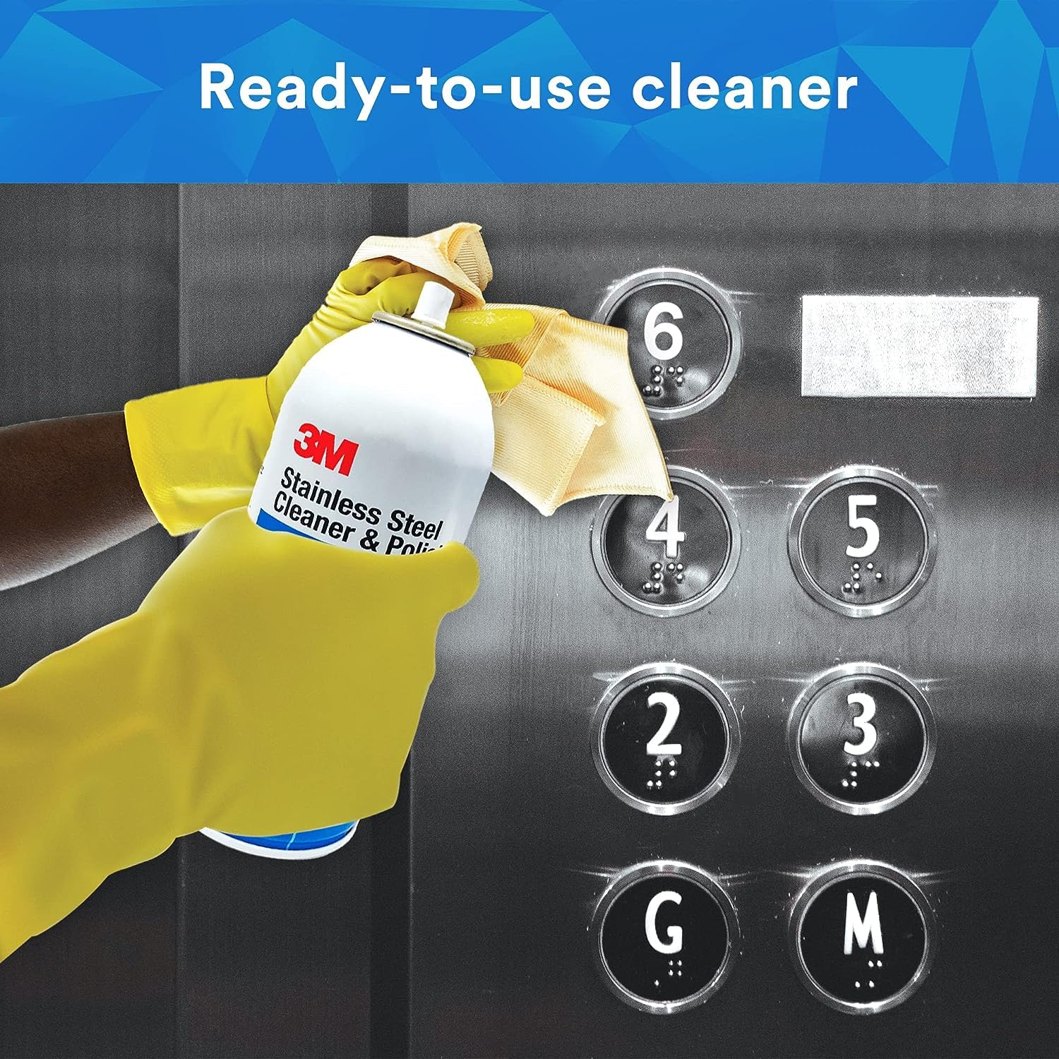 3M Stainless Steel Cleaner & Polish, Cleaning Spray Foam, Ready to Use Cleaner for Metal Surfaces, Remove Water Stain Mark & Fingerprints, Resists Streaking, Non Greasy & Pleasant Fragrance -283gm