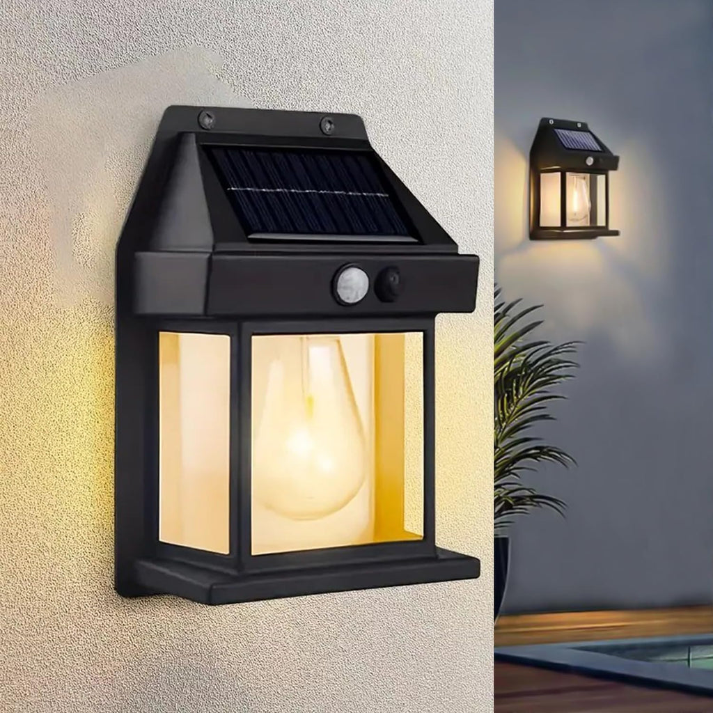 Solar Wall Lights Outdoor Motion Sensor Auto Chargeable Exterior LED Sconce Front Porch Security Lamps waterproof for Patio Garden