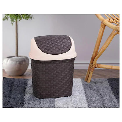 Polyset Brio Plastic Assorted Swing Dustbin 6.2 L