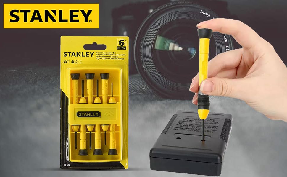 STANLEY 66-052 Bi Material Handle Precision Screwdriver Set (6 Piece),