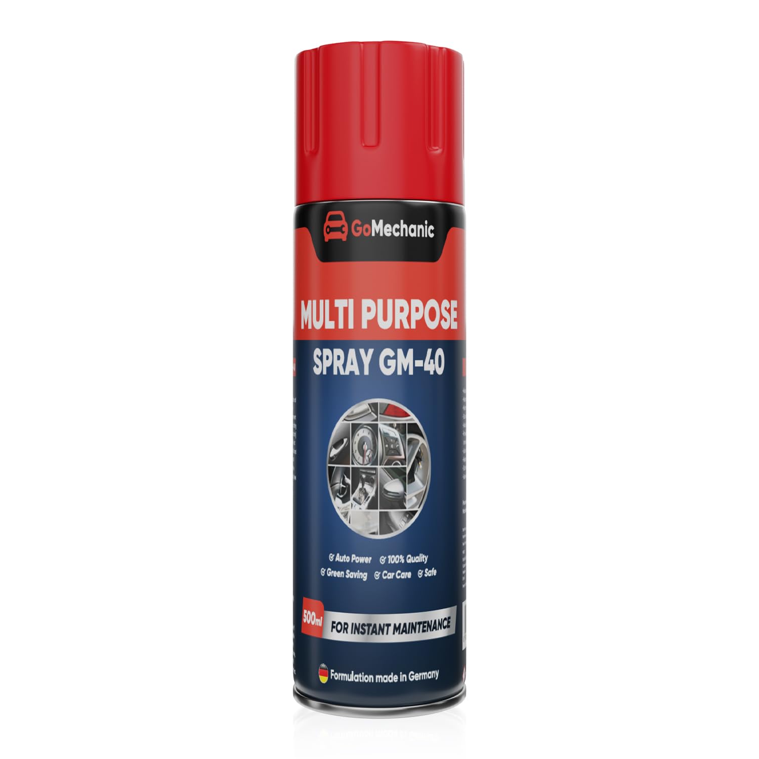 GoMechanic Multipurpose Lubricant Spray 400ml- Advanced Formula for Rust Prevention, Moisture Displacement, and Smooth Operation-All Purpose Cleaner for Home Improvement, Lubrication