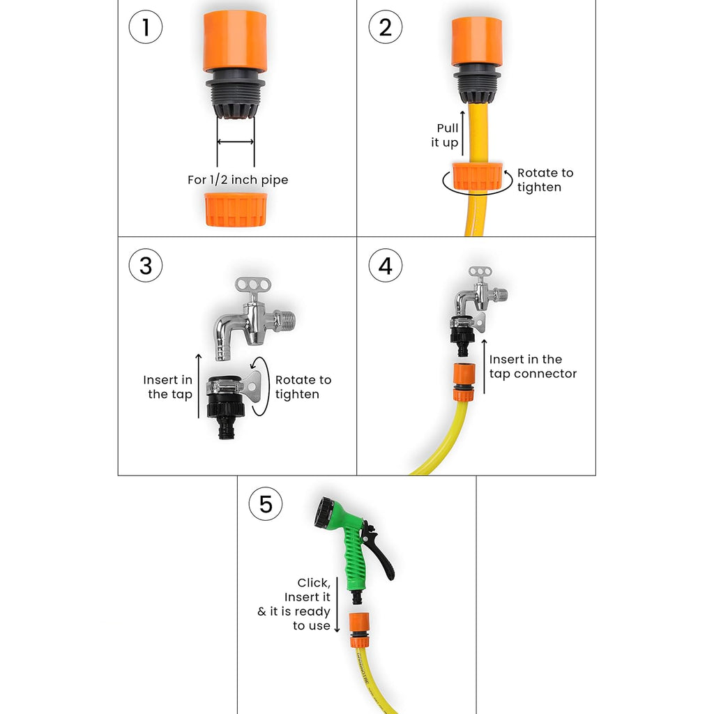 HOSE CONNECTOR WITH WATER STOP - FOR 3/4" HOSE
