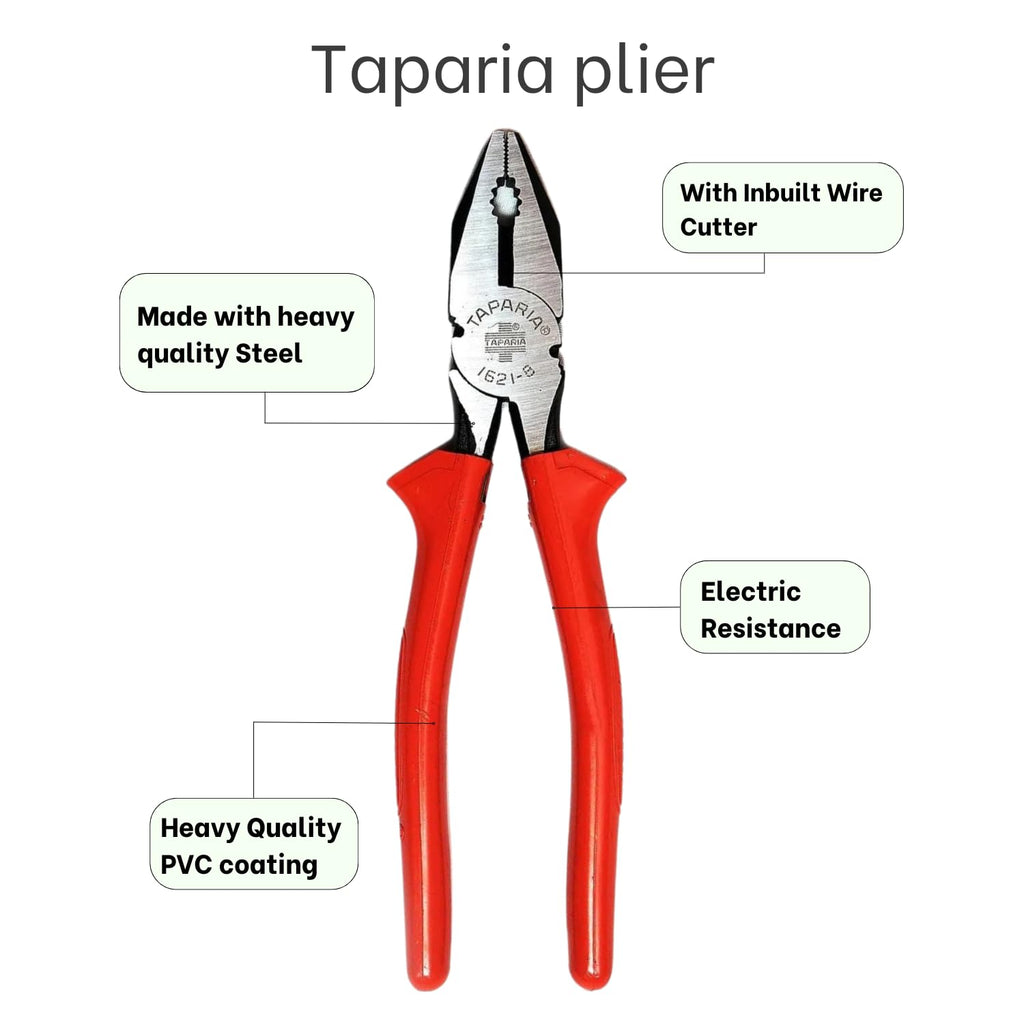 TAPARIA Insulated Lineman Combination Cutting Piler 210 MM / 8"